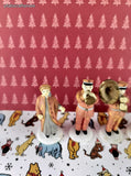 Vintage Department 56 Christmas Miniature Porcelain Musicians Figurine Set/6, Like New