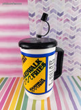 RARE Vintage Boardwalk Fries Plastic Travel Mug w/Lid & Straw, Like New