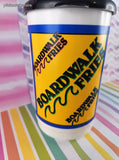 RARE Vintage Boardwalk Fries Plastic Travel Mug w/Lid & Straw, Like New