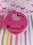 2010 Sanrio Hello Kitty Pink Clear Plastic Water Bottle w/Travel Snack Container