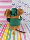 Vintage 1988 Applause Cute Lil Shamrock Mouse w/Hat Miniature Plush