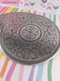 Vintage SHINY Metal Intricately Designed Partridge & Wheat Metal Trivet Set/3, CLEAN