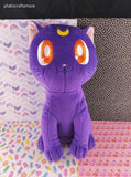 Sailor Moon x Clevor Idiots Luna the Cat Soft Plush Stuffed Animal, Clean No Tag