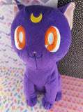Sailor Moon x Clevor Idiots Luna the Cat Soft Plush Stuffed Animal, Clean No Tag