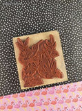 Vintage PSX K-1464 Broad-tailed Hummingbird Floral Wooden Block/Rubber Stamp