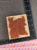 Vintage PSX K-1464 Broad-tailed Hummingbird Floral Wooden Block/Rubber Stamp