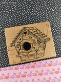Vintage 1992 PSX K-043 Bird House Wooden Block/Rubber Stamp