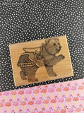Vintage Mostly Animals Carousel Bear 441-S8 Wooden Block/Rubber Stamp, CLEAN