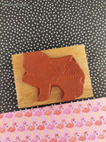 Vintage Mostly Animals Carousel Bear 441-S8 Wooden Block/Rubber Stamp, CLEAN