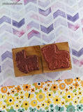 Vintage 1988 PSX C766 + D232 Carousel Animals Horse Lion Wooden Block/Rubber Stamps Set/2