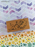 Vintage 1994 Stamp Francisco CH 501-I Cute Lil' Lazing Toddler Wooden Block/Rubber Stamp