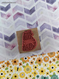 Vintage Treasure Cat and Friends Kitty Cat w/Bird Wooden Block/Rubber Stamp