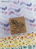 Vintage 1989 D.O.T.S. Cute Lil' Rocking Horse G112 Wooden Block/Rubber Stamp