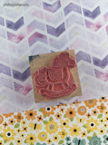 Vintage 1989 D.O.T.S. Cute Lil' Rocking Horse G112 Wooden Block/Rubber Stamp