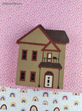 Vintage 1983 The Cat's Meow Victorian House Wooden Block