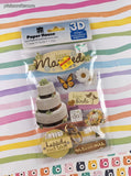 Paper House Just Married 3-Dimensional Sticker Pack, New/Sealed