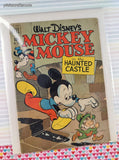 Vintage 1951 Walt Disney's Mickey Mouse in the Haunted Castle #325 Dell Comic, FR - GD w/Bag & Board