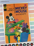 Vintage Walt Disney Mickey Mouse and Goofy September 1976 #166 Whitman Comic, GD - VG w/Bag & Board