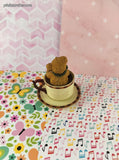 Vintage 2002 J.B. Teabearie Cute Lil' Teddy Bear in Teacup Figurine, Like New