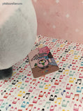 Takashoji Mini Gray Penguin Plush in Pastel Pink Frog Poncho Super Soft NWT