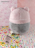 Takashoji Mini Gray Penguin Plush in Pastel Pink Frog Poncho Super Soft NWT