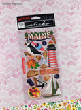 Vintage Sticko Stickers, DESTINATION Maine, 1 Sheet New & Sealed