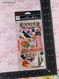 Vintage Sticko Stickers, DESTINATION Maine, 1 Sheet New & Sealed