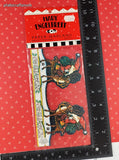 Vintage Mary Engelbreit Christmas Festive Jolly Old Saint Nick Paper Garland NEW & Sealed