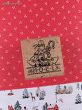 Vintage 1995 Daisy Kingdom Stamp Affair Noel Christmas Bunny Wooden Block/Rubber Stamp