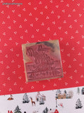 Vintage 1995 Daisy Kingdom Stamp Affair Noel Christmas Bunny Wooden Block/Rubber Stamp