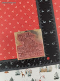 Vintage 1995 Daisy Kingdom Stamp Affair Noel Christmas Bunny Wooden Block/Rubber Stamp