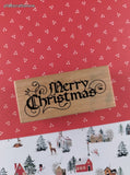 Vintage 1999 PSX F-245 Merry Christmas Wooden Block/Rubber Stamp