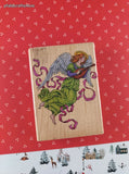 Vintage Stampcraft Celestial Angel 440Z11 Festive Wooden Block/Rubber Stamp