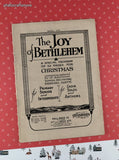 Vintage 1972 The Joy of Bethlehem Special Program for Christmas Softcover Booklet