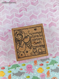Vintage JRL Design Summertime Q272 Wooden Block/Rubber Stamp