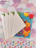 Vintage Hallmark Party Express Winnie the Pooh Birthday Thank You Cards Set/4, Unused