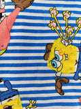 Vintage 2003 SpongeBob SquarePants Baseball Viacom Fabric Remnant, 1-1/4 yd x 45" W, CLEAN