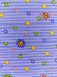Walt Disney Springs Industries Winnie the Pooh Purple Colorful Flowers Fabric Remnant, 2 yd x 45" W, CLEAN