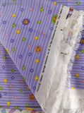 Walt Disney Springs Industries Winnie the Pooh Purple Colorful Flowers Fabric Remnant, 2 yd x 45" W, CLEAN