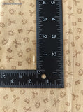 Vintage Cranston V.I.P. Print Sewing Notion Theme Light Brown Fabric Remnant, 1-1/2 yd x 45" W