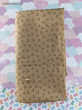 Vintage Cranston V.I.P. Print Sewing Notion Theme Light Brown Fabric Remnant, 1-1/2 yd x 45" W