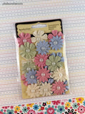 Recollections Signature Handmade Floral Embellishments Pastel Pink Blue White Green, NEW & Sealed