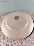 Vintage MCM Royal China by Jeannette "Frolic" Brown Orange Autumn Dinner Plates Set/2, 10"