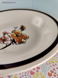 Vintage MCM Royal China by Jeannette "Frolic" Brown Orange Autumn Serving Bowl, 9"