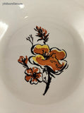 Vintage MCM Royal China by Jeannette "Frolic" Brown Orange Autumn Serving Bowl, 9"