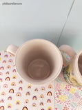 Vintage 2004 Essential Home Debi Hion Cat Life Mugs Set/2, CLEAN