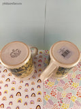 Vintage 2004 Essential Home Debi Hion Cat Life Mugs Set/2, CLEAN