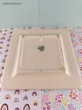 Vintage Pfaltzgraff Naturewood Embossed Divided Trivet Accessory Tray, 8.25"