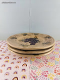 Vintage Tabletops Unlimited Chianti Grapes Hand Painted Salad Plates Set/3, 8", Like New
