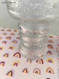 Vintage December 2001 Lord of the Rings Burger King Frosted Embossed Glass Tumblers Goblets Set/2, Like New